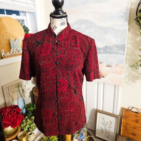 Vintage R & K Original Paisley Print Stylish Statement Top. - Picture 7 of 15